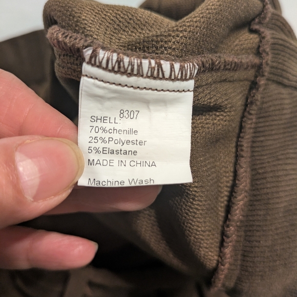 Wide Leg Corduroy Brown Pants - Picture 5 of 5